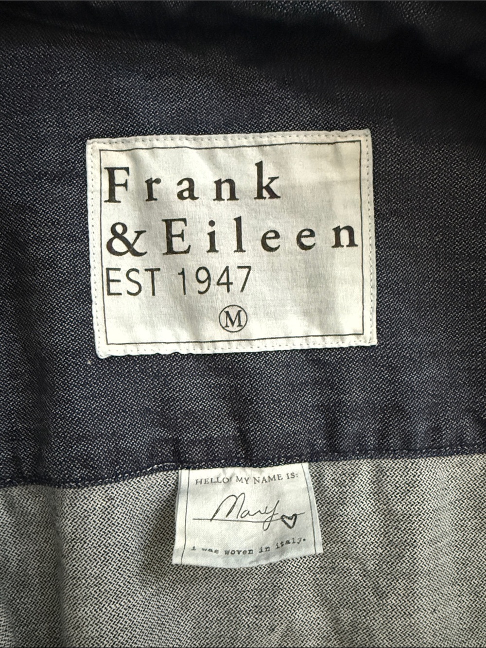 Frank & Eileen Navy and Heather Gray Shirt Panel - Picture 3 of 5